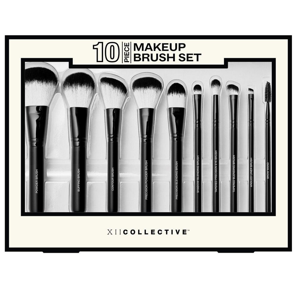 XII Collective 10-Piece Makeup Brush Set